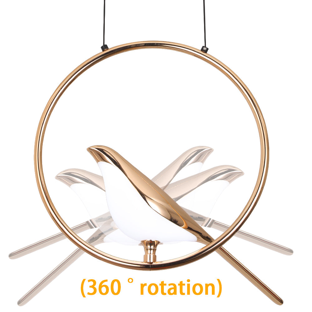 Bird pendant lamp 360 degree view