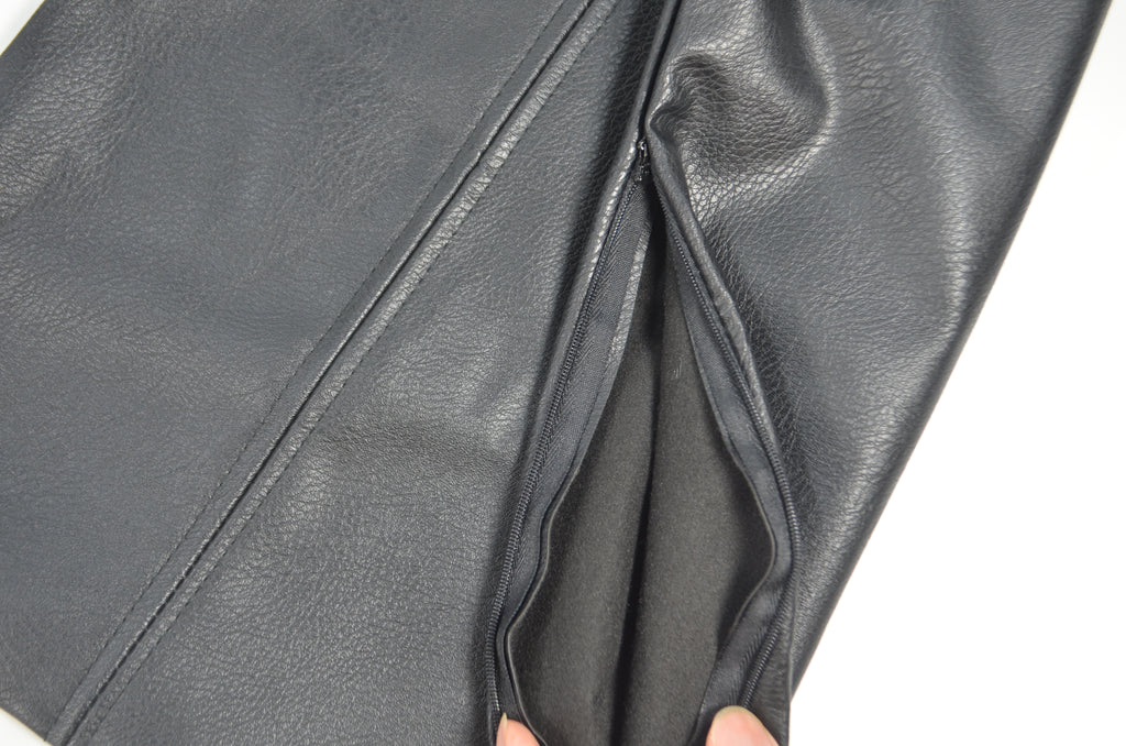 Set of 2 luxury faux leather cushion covers – 50×50 cm – black – water-repellent – fits 45×45 or 50×50 cm cushions
