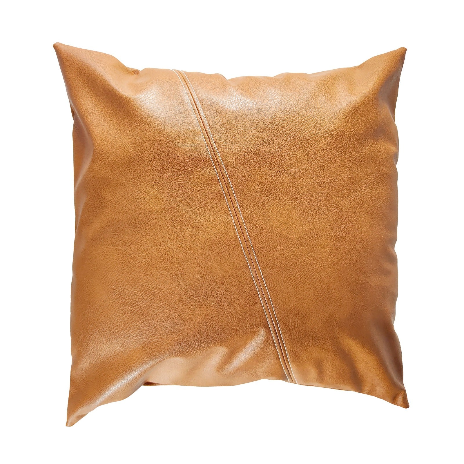 Close-up of Milan diagonal hand-stitched faux leather texture