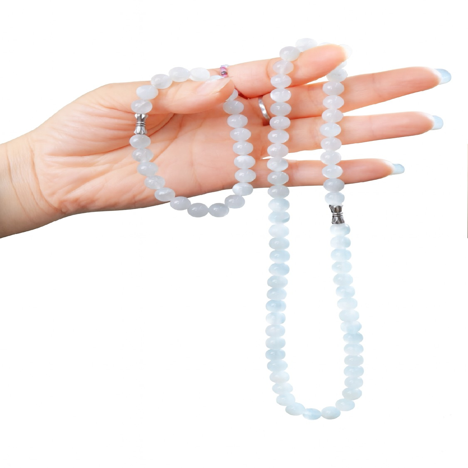 White moonstone necklace and bracelet set - main product photo