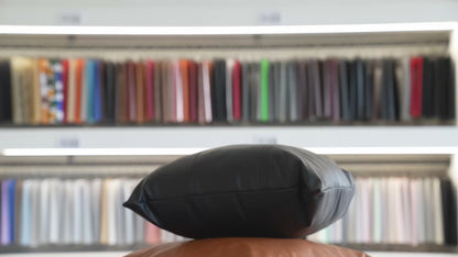 Set of 2 luxurious imitation leather cushion covers – 45.7x45.7 cm – Milan, water-repellent, suitable for cushions 45x45 or 50x50 cm-EU delivery: 1–3 days
